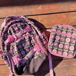 Pottery Barn flower backpack/lunch box combo Girls